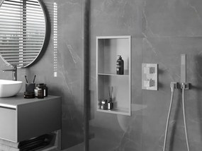 Mexen X-Wall-R półka wnękowa z kołnierzem i półką 60 x 30 cm, inox - 1910603010S