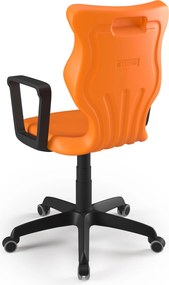 Obrotowe krzesło szkolne Twist z podłokietnikami rozmiar 5-6, podstawa czarna