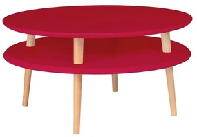 Stolik kawowy UFO Low 70x70 czerwony RAGABA