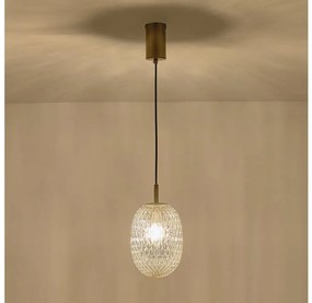 Żyrandol na lince 1xE14/25W/230V przezroczysty śr. 15 cm