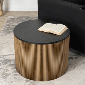 Stolik Kawowy MIRACLE 60 cm Czarny/Złoty Nowoczesny Loft