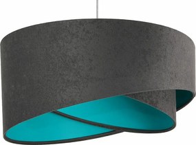 Lampa wisząca GEMSTONE GRAY grafitowa/turkusowa