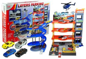 Parking poziomowy tor winda 4 autka helikopter