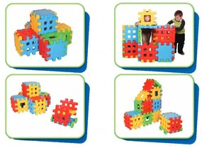 Klocki edukacyjne wafle dom ogrodzenie domek nova