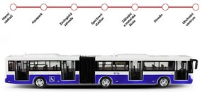 Autobus przegubowy Rappa niebieski, 36 cm