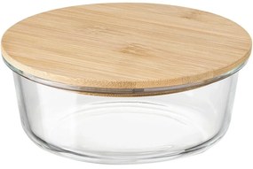 Florina Pojemnik szklany z bambusową pokrywką Clavato, 390 ml, S