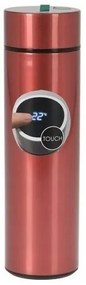 EH Termos ze stali nierdzewnej z termometrem Temp 450 ml, czerwony