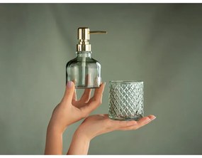 Miętowy szklany dozownik do mydła 200 ml Atessa – Wenko