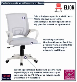 Szary fotel obrotowy do biurka E5-K00