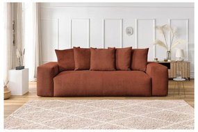 Ceglasta sztruksowa sofa 280 cm Voltaire – Bobochic Paris