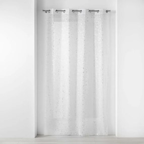 Firanka z woalu w biało-srebrnym kolorze 140x240 cm Floressia – douceur d'intérieur