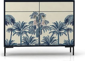 Szafka typu kredens z 2 drzwiami i 2 szufladami z nadrukowanego MDF