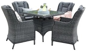 Zestaw do jadalni z rattanu EDEN 1 + 4