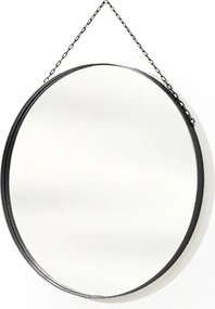 Toaletka wisząca Nicole z lustrem 80 cm - czarny mat