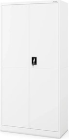 Metalowa szafa gospodarcza Dawid Smart 90x40x185 cm, biała