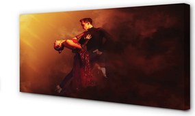 Obraz drukowany na płótnie Taniec w Deszczu i Dymie