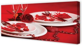 Fotoobraz na płótnie Róża i Miłosny Toast