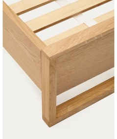 Łóżko jednoosobowe z litego drewna dębowego ze stelażem 90x190 cm Alguema – Kave Home