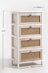 Szeroka komoda Loney z 4 szufladami