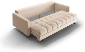 Beżowa rozkładana sofa ze schowkiem 222 cm Bali – Cosmopolitan Design