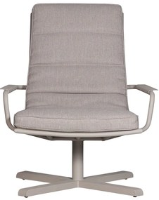 Jasnoszary metalowy fotel ogrodowy Coosa – Exotan