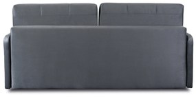 Sofa Rozkładana z Funkcją Spania IBIZA Dwuosobowa Szara Nowoczesna do Salonu