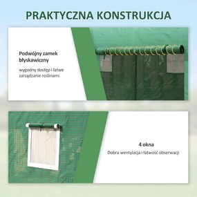 Szklarnia foliowa Outsunny cieplarnia na pomidory