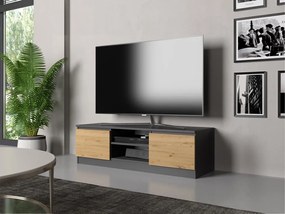 RTV szafka pod telewizor stojąca Malwa 120 ANTRACYT ARTISAN