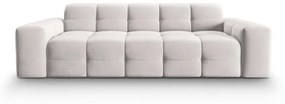 Jasnoszara aksamitna sofa 222 cm Kendal – Micadoni Home