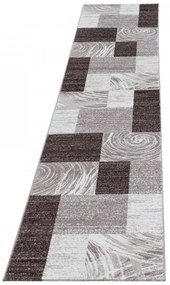 Dywan nowoczesny Parma prostokąty brązowy 80 cm x 300 cm