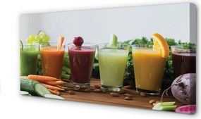 Obraz drukowany na płótnie Świeże Soki Warzywno-Owocowe