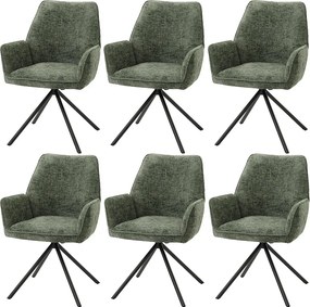 Krzesło do jadalni MCW-G67 (zestaw 6 sztuk), Zielony