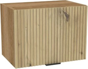 Zestaw Mebli Kuchennych MODERN 170 cm Dąb Artisan/Szary Połysk Ryflowany Nowoczesny