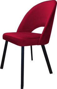 Krzesło Polo tkanina Welur noga metalowa : Kolor nogi - Czarna profil, Kolor tkaniny - VELVET - MG31, Typ siedziska - Siedzisko stałe