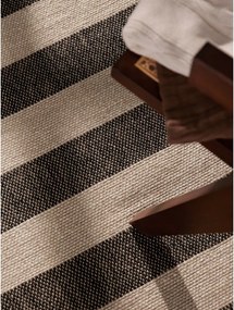 Czarny/kremowy chodnik z juty dwustronny/tkany ręcznie 80x200 cm Playa – Hanse Home