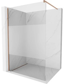 Mexen Kioto ścianka prysznicowa Walk-in 120 x 200 cm, transparent/szron 8 mm, miedź szczotkowana - 800-120-101-65-35