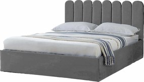 Tapicerowane łóżko Venezia 130x212x90 cm, powierzchnia spania 120x200 cm, schowek, podnośnik, tkanina Monolith kasztanowy