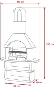 Buschbeck Betonowy kominek ogrodowy + grill Cortina