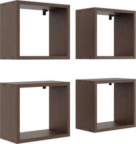 Kwadratowe półki wiszące w kolorze wenge C7-R72