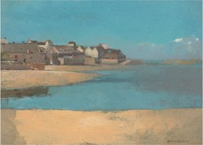 Obraz na szkle - Odilon Redon, Village by the Sea in Brittany, reprodukcje (70x50 cm)