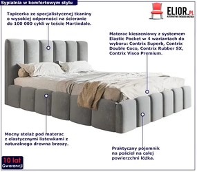 Łóżko tapicerowane z zagłówkiem pikowanym 180x200 Zofea 3X - 36 kolorów