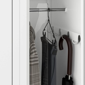 Szafka pracownicza metalowa socjalna czterokomorowa biała: KACPER II, 600 x 1800 x 500 mm