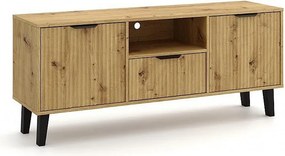 Szafka RTV Scandi 2D1S SLIM  | Dąb Artisan | 140x39x58 cm | Nowoczesny design