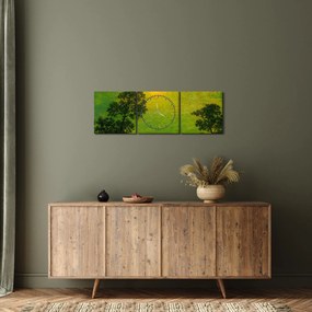 Obraz - Imitator of Ralph Albert Blakelock, Moonlight, reprodukcje (z zegarem) (90x30 cm)