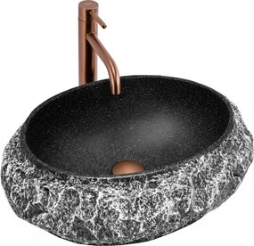 Umywalka nablatowa Rea Mika Gabro Black