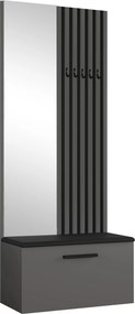 Masseno Garderoba MODULO 80,6/204/40 cm do Przedpokoju Nowoczesna Szara