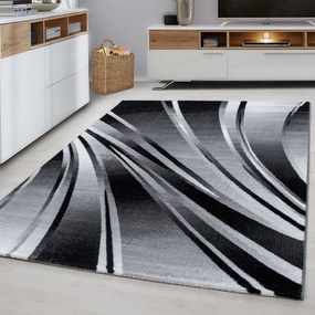 Dywan nowoczesny Parma Linie szaro-czarny 120 cm x 170 cm