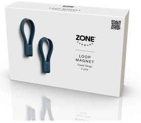 Niebieski silikonowy klips do wieszania ręczników 2 szt. Loop – Zone