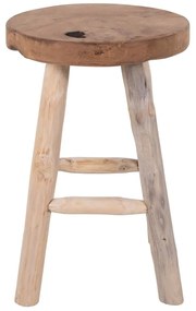 Tekowy stołek z 4 nogami House Nordic Badia, ø 30 cm
