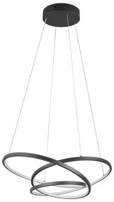 Lampa wisząca LED ze ściemniaczem w kolorze matowej czerni Darvin – Trio
